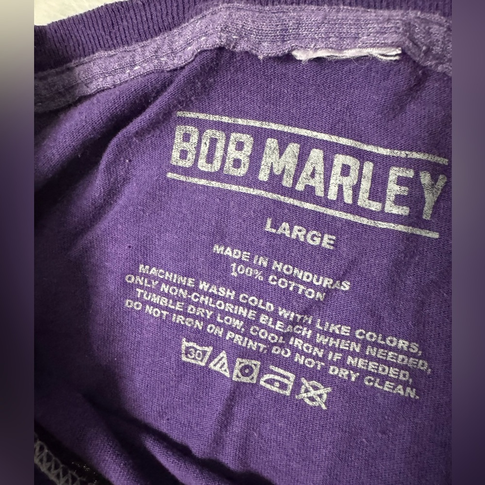 Bob Marley Purple Graphic Feel So High Unisex T-Shirt - Picture 3 of 9